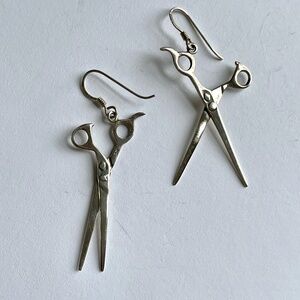 Sterling Silver Scissor Earrings